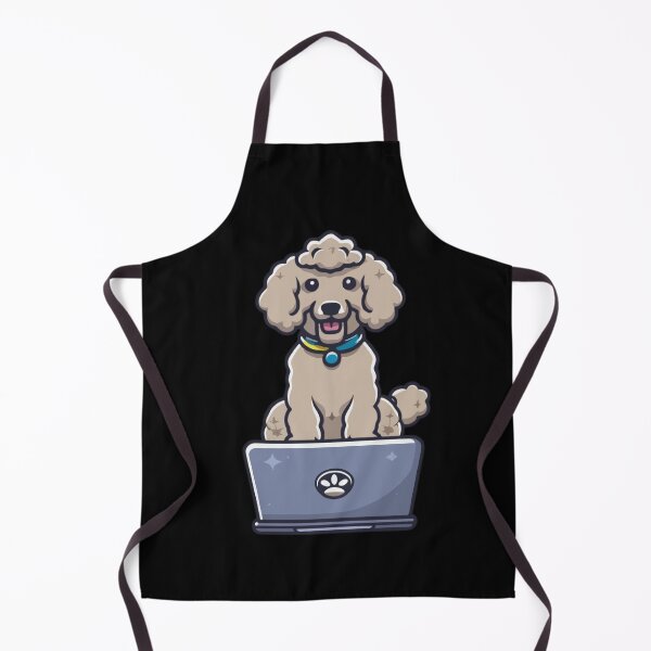 Item preview, Poodle with laptop designed and sold by Blemenowo.