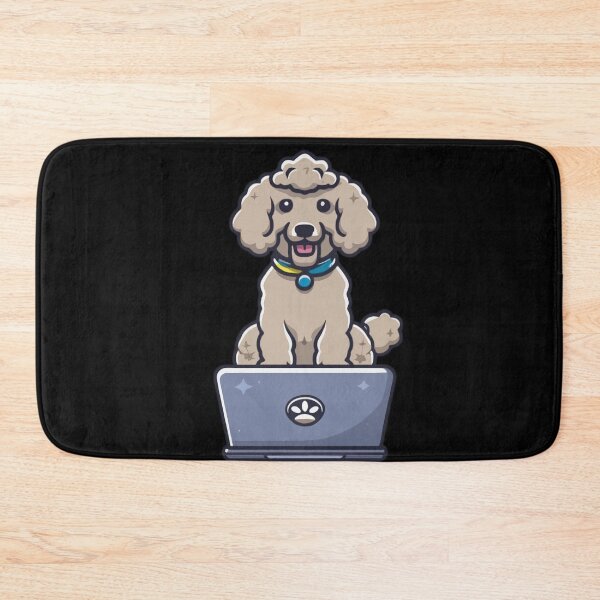 Item preview, Poodle with laptop designed and sold by Blemenowo.