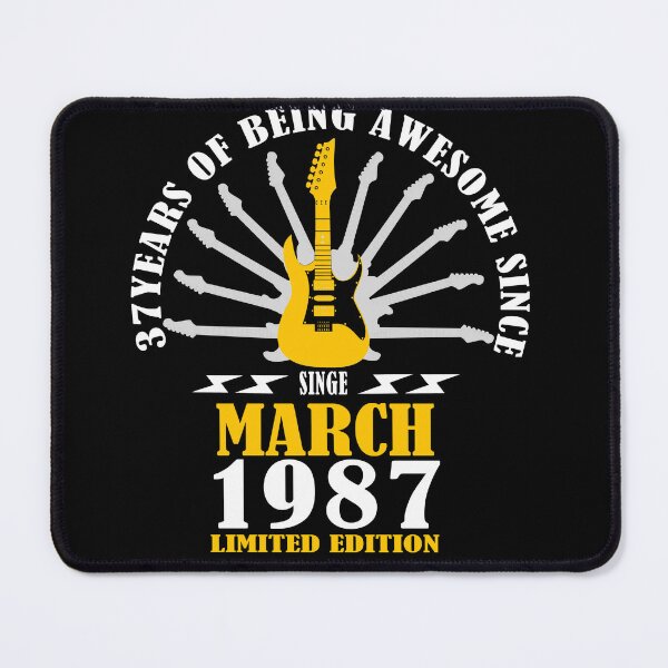 Item preview, 37 Geburtstag Retro Vintage Gitarristen GitarrenliebhaberMARCH designed and sold by studiopekepeke.