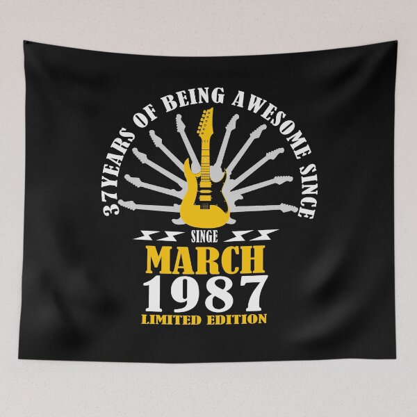 Item preview, 37 Geburtstag Retro Vintage Gitarristen GitarrenliebhaberMARCH designed and sold by studiopekepeke.