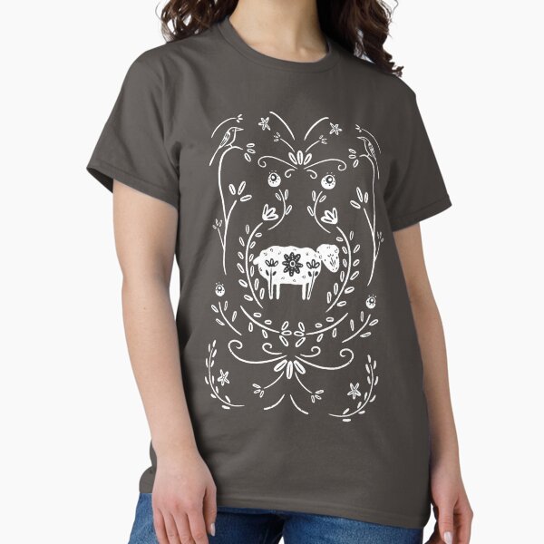 Item preview, Folk Art Sheep designed and sold by bumblebeehollow.