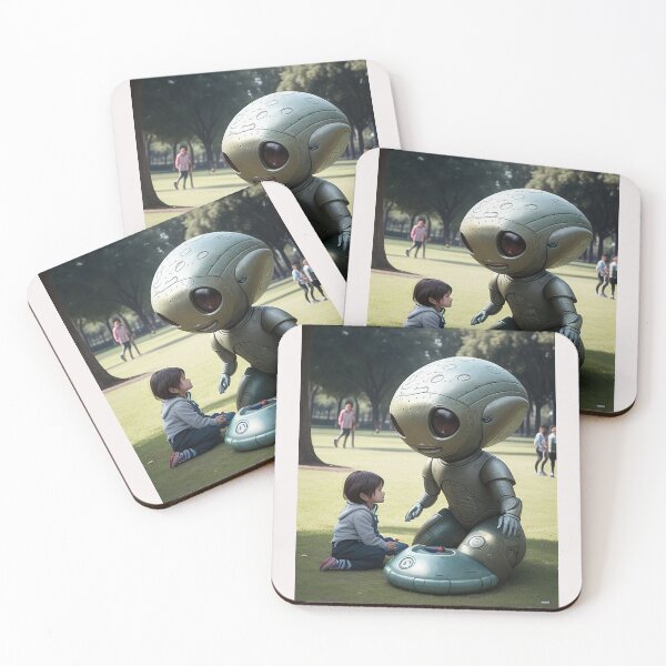 Item preview, first contact children and alien robots cultural meeting of two worlds designed and sold by Carlos Gudino.