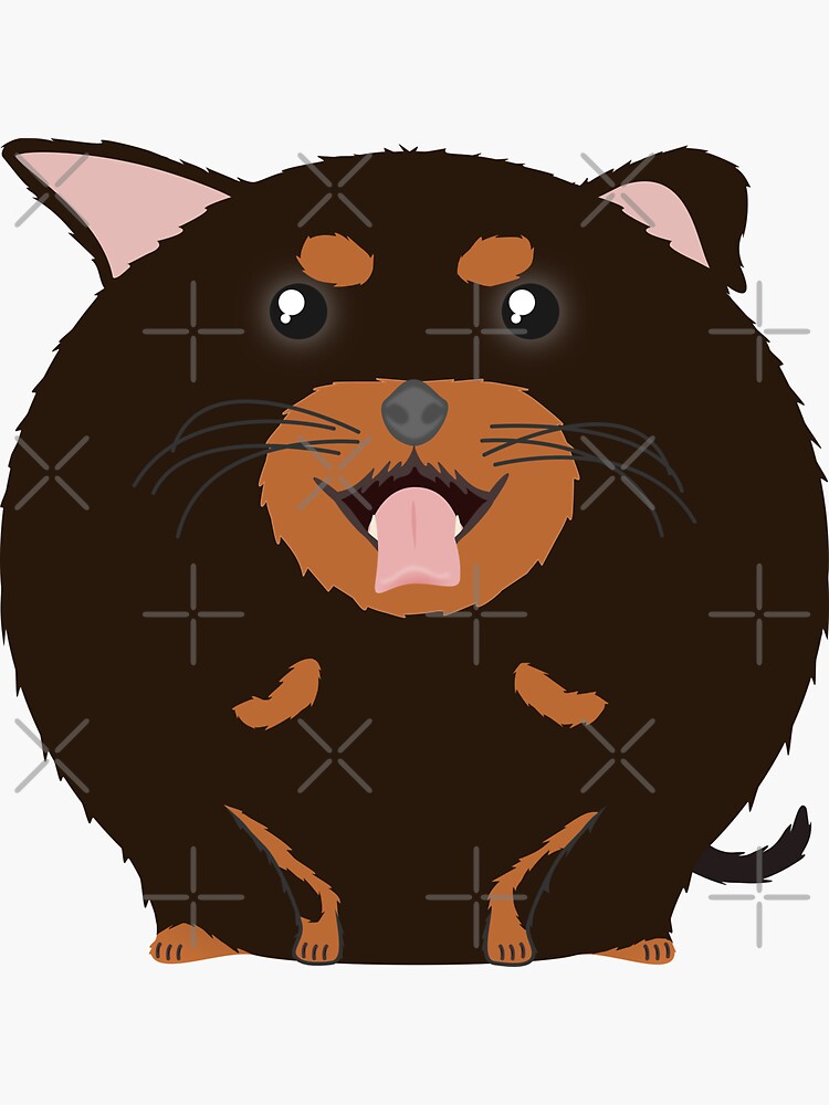 Thumbnail 3 of 3, Sticker, Sfurical round doberman dog designed and sold by meldra.