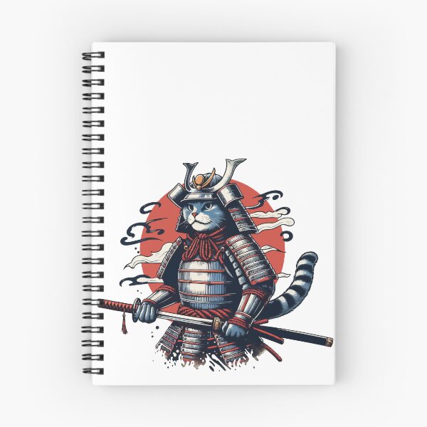 Item preview, Cute Retro Cat Samurai Portrait Ninja Japan Art designed and sold by TomFrontierArt.