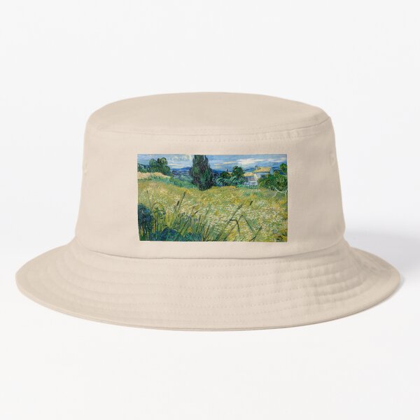 Vista previa del artículo con la obra «Campo de trigo verde con ciprés de Vincent van Gogh», diseñado y vendido por Vintage Visions Art.