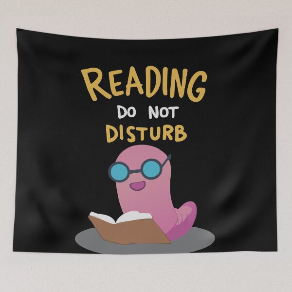 Item preview, Worm Reading Do Not Disturb designed and sold by Designowner.