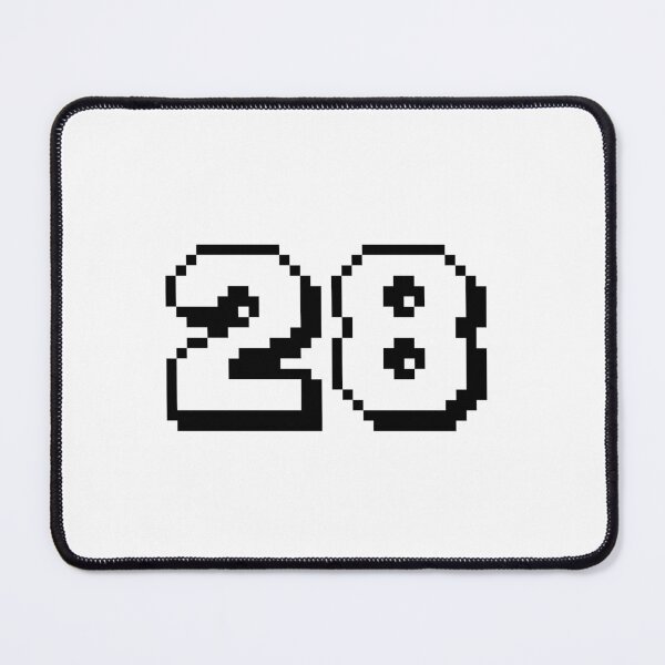 Item preview, 28, twenty-eight, white, retro video game, 1 up! designed and sold by Numbers-Art.