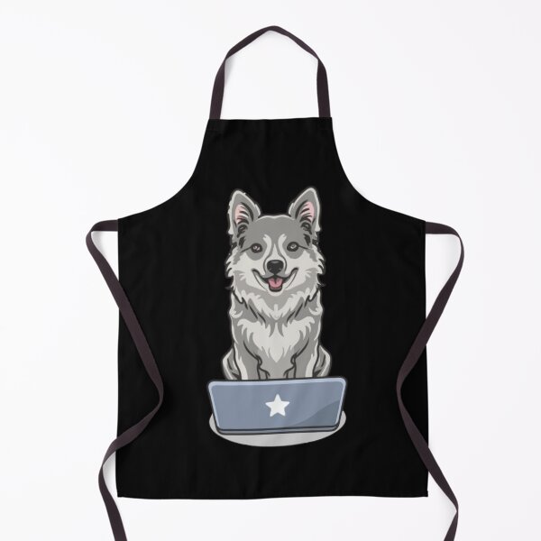 Item preview, Alaskan Klee Kai with laptop designed and sold by Blemenowo.