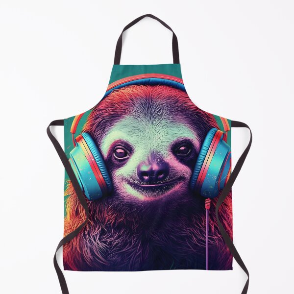 Item preview, Sloth wearing headphones. designed and sold by acbdesign.