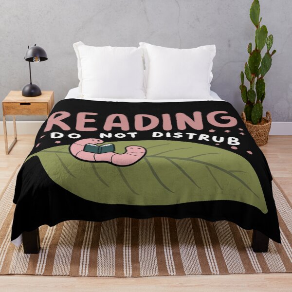 Item preview, Cozy Worm Reading Do Not Disturb designed and sold by Designowner.
