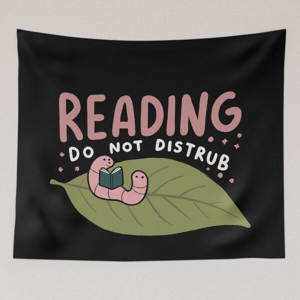 Item preview, Cozy Worm Reading Do Not Disturb designed and sold by Designowner.