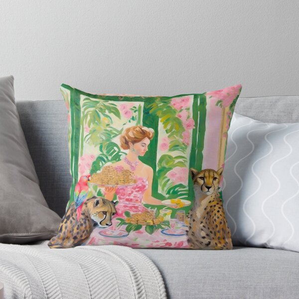 Item preview, Cheetah breakfast in pink and green designed and sold by SophieClimaArt.