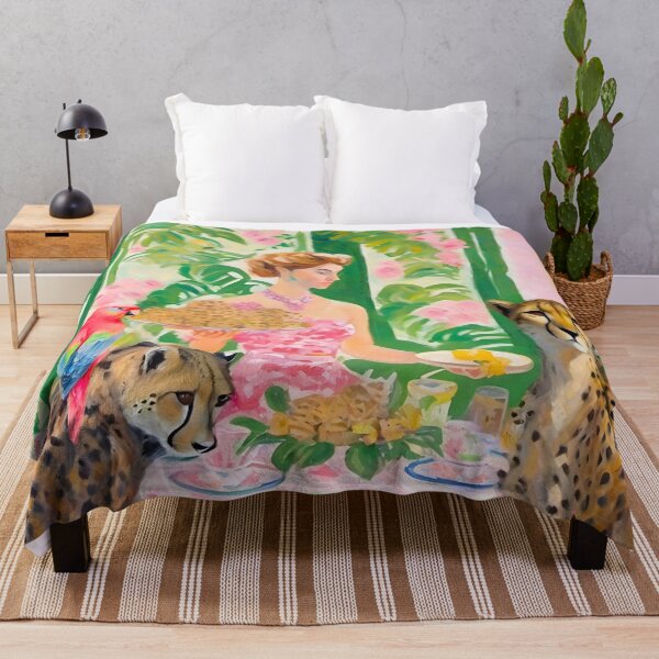 Item preview, Cheetah breakfast in pink and green designed and sold by SophieClimaArt.