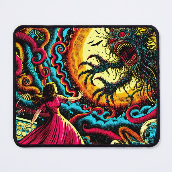 Item preview, Compelled To Open The Trippy Psychedelic Monster Gateway designed and sold by AIPixelMaster.