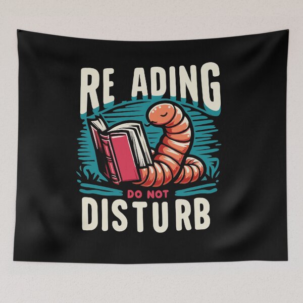 Item preview, Worm Reading Do Not Disturb designed and sold by Designowner.