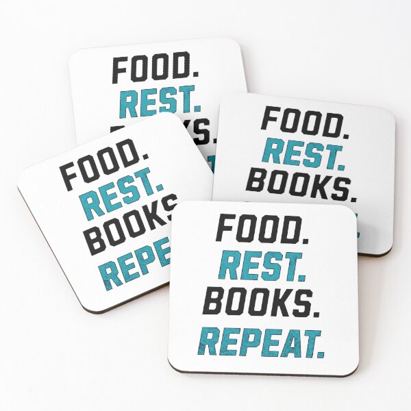 Item preview, Food. Rest. Books. Repeat. designed and sold by mentokc.