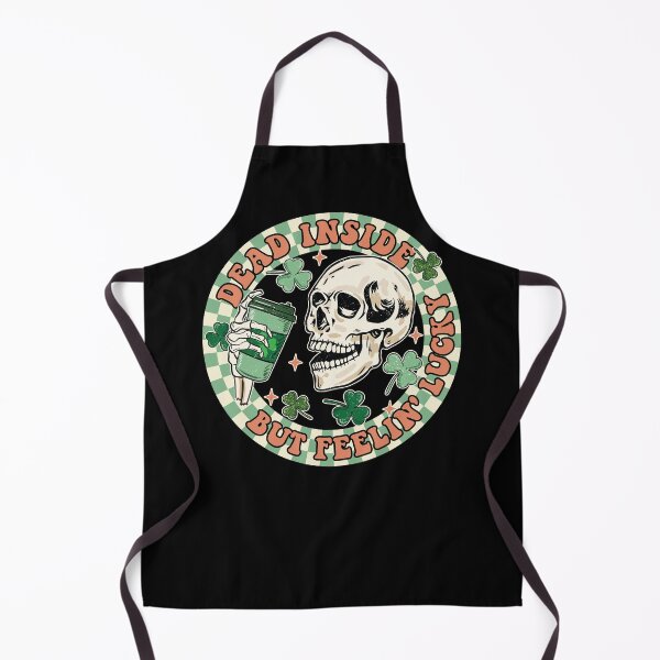 Item preview, Dead Inside But Feelin' Lucky Funny Skeleton Groovy St Patricks Day designed and sold by Artisticlions-A.