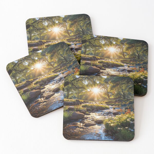 Item preview,  Sunlit Woodland Brook designed and sold by Miguel's AI Store.