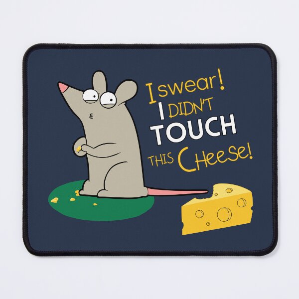 Item preview, mouse, humor, suspicious funny mouse, gnawed cheese. designed and sold by antcpjr682.