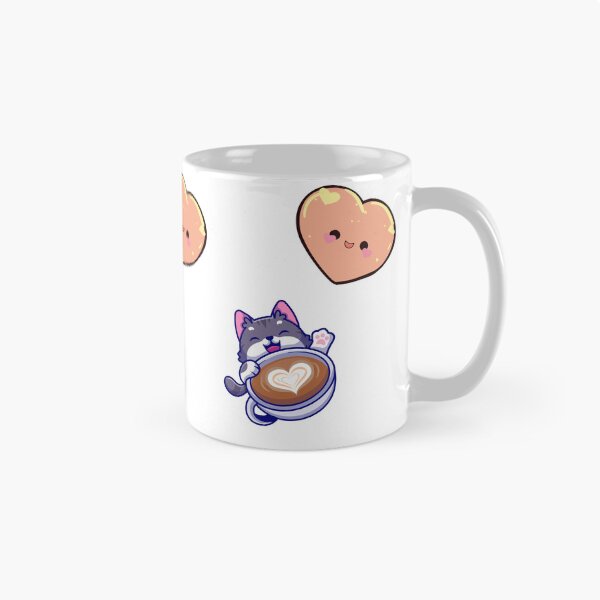 Item preview, Cat coffee and Heart designed and sold by Cookie Monster Designs.