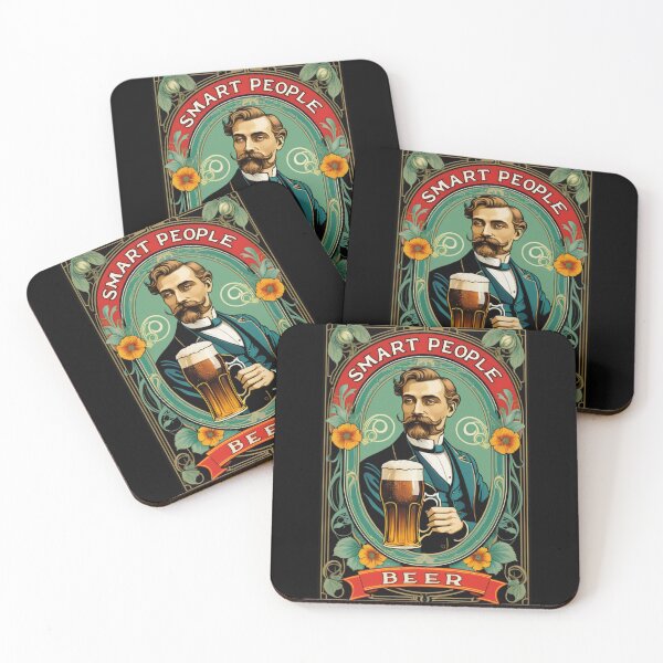 Item preview, Smart People™ Brand Beer Label designed and sold by YuckyCat.
