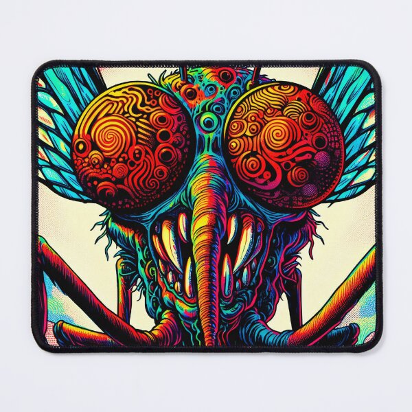 Item preview, Trippy Psychedelic Ravenous Beastly Holographic Fly Monster designed and sold by AIPixelMaster.