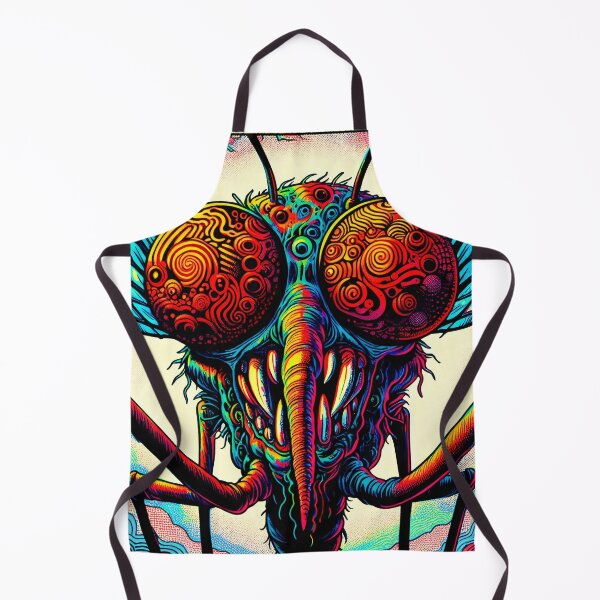 Item preview, Trippy Psychedelic Ravenous Beastly Holographic Fly Monster designed and sold by AIPixelMaster.