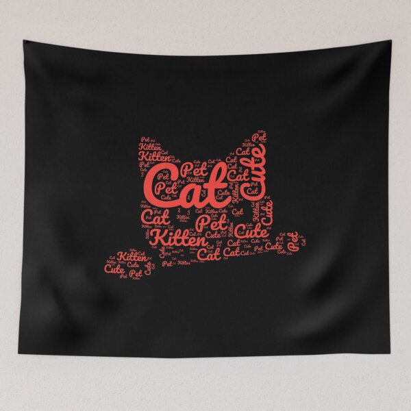Item preview, Red Cat Made of Words designed and sold by Promoc.