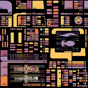 Artwork thumbnail, SciFi Computer Panel LCARS Repeating Pattern by IncoherentFab