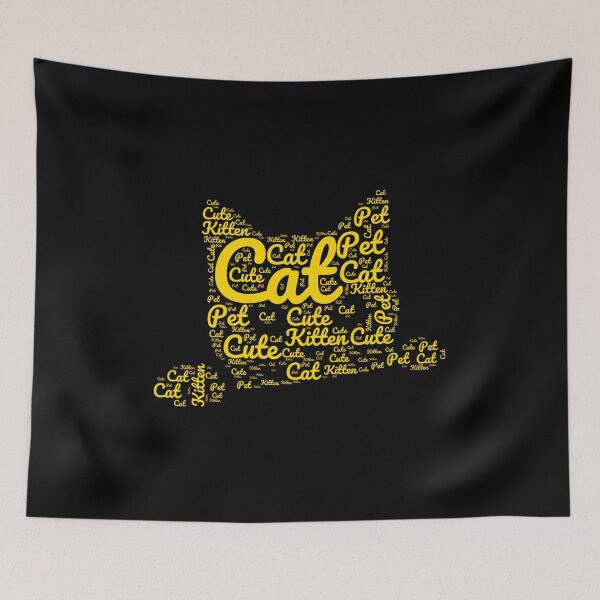 Item preview, Yellow Cat Made of Words designed and sold by Promoc.