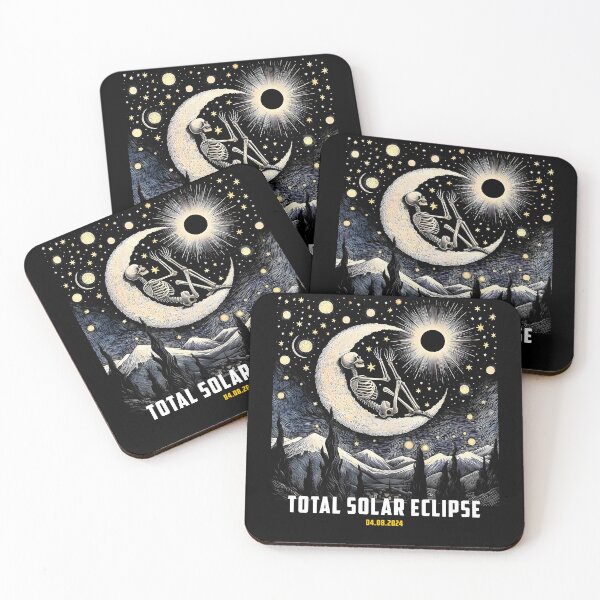 Item preview, Skeleton Starry night Total Solar Eclipse 2024 April 8th designed and sold by MTRBSK11.