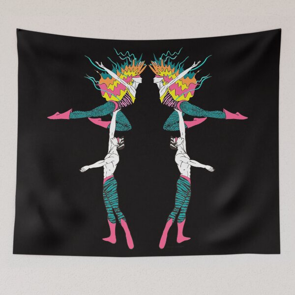 Item preview, Neon Dance sisters on dark shirts designed and sold by Glenn & Robert Davis.