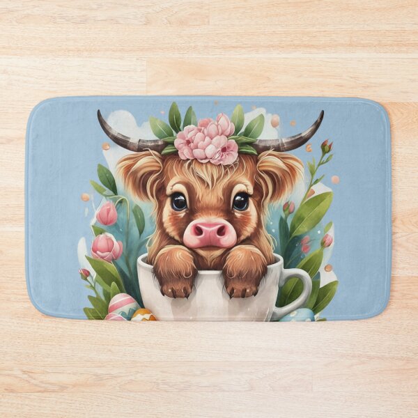 Item preview, Cute Baby Highland Cow With flowers Calf Animal Coffee Cup designed and sold by UnivStore.