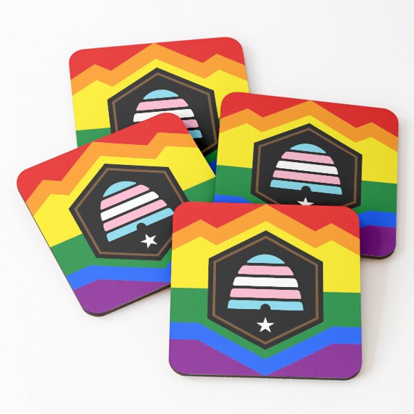 Item preview, Utah Beehive Flag With LGBTQ+ Pride Colors designed and sold by WokeBespoke.