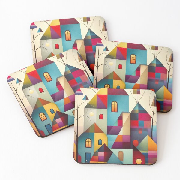 Item preview, Colorful Cityscape designed and sold by DeMuurdecoratie.