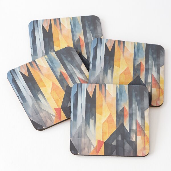 Item preview,  Colorful Cubist City designed and sold by DeMuurdecoratie.