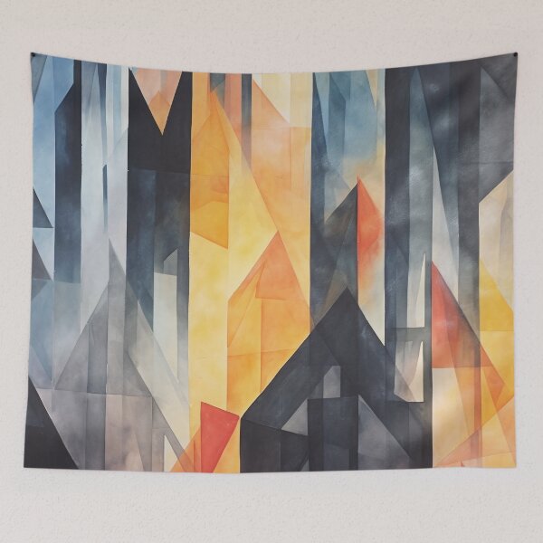 Item preview,  Colorful Cubist City designed and sold by DeMuurdecoratie.