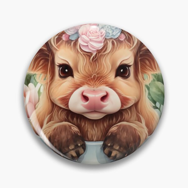 Item preview, Cute Baby Highland Cow With flowers Calf Animal Coffee Cup designed and sold by UnivStore.