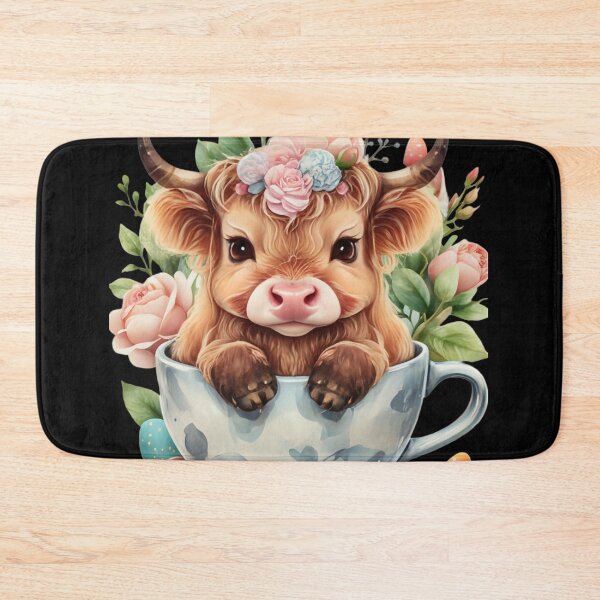 Item preview, Cute Baby Highland Cow With flowers Calf Animal Coffee Cup designed and sold by UnivStore.