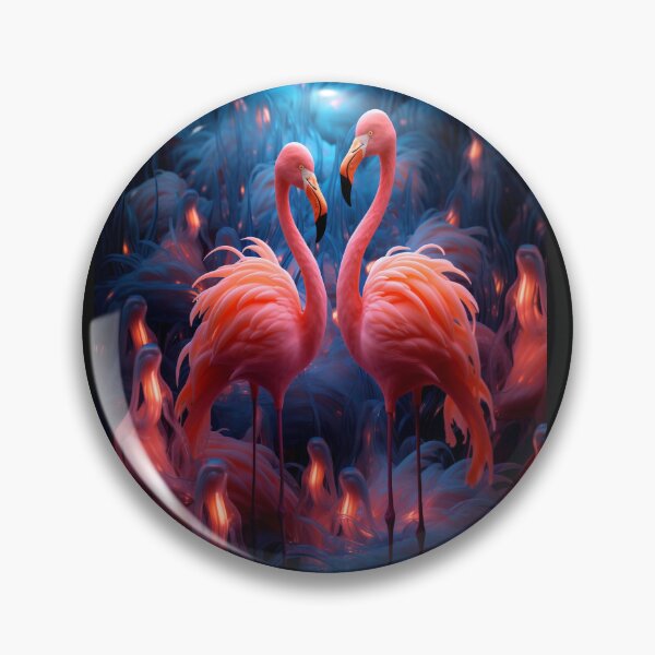 Item preview, Luminous Flamingos in Enchanted Grassland designed and sold by Cris888.
