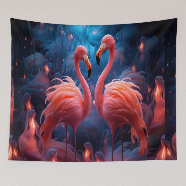 Item preview, Luminous Flamingos in Enchanted Grassland designed and sold by Cris888.