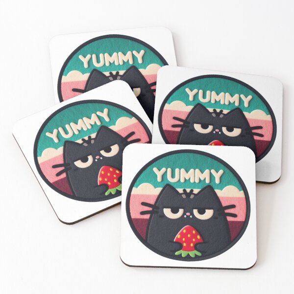 Item preview, Kawaii Cat Strawberry Yummy Felt designed and sold by GALUMARKET.