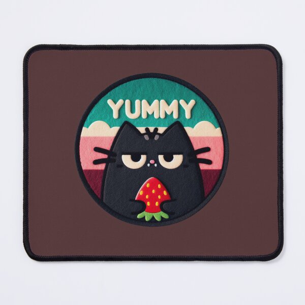 Item preview, Kawaii Cat Strawberry Yummy Felt designed and sold by GALUMARKET.