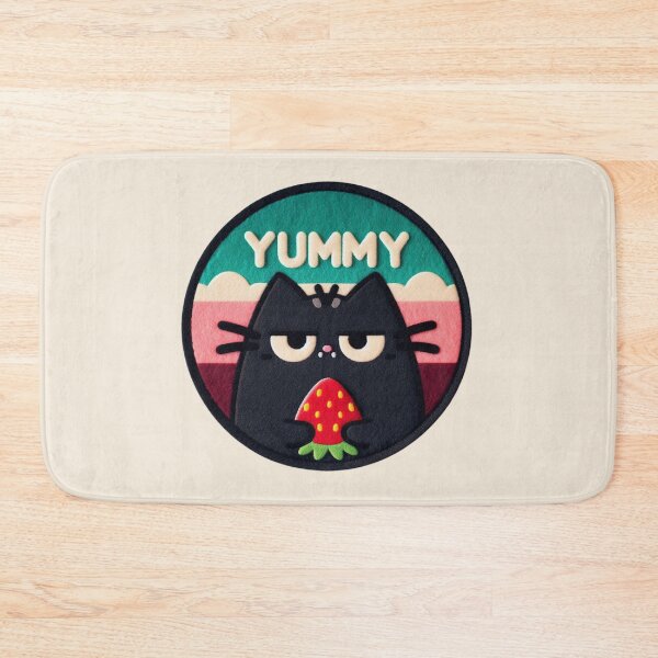 Item preview, Kawaii Cat Strawberry Yummy Felt designed and sold by GALUMARKET.