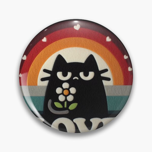 Item preview, Kawaii Cat Flower Love Felt designed and sold by GALUMARKET.