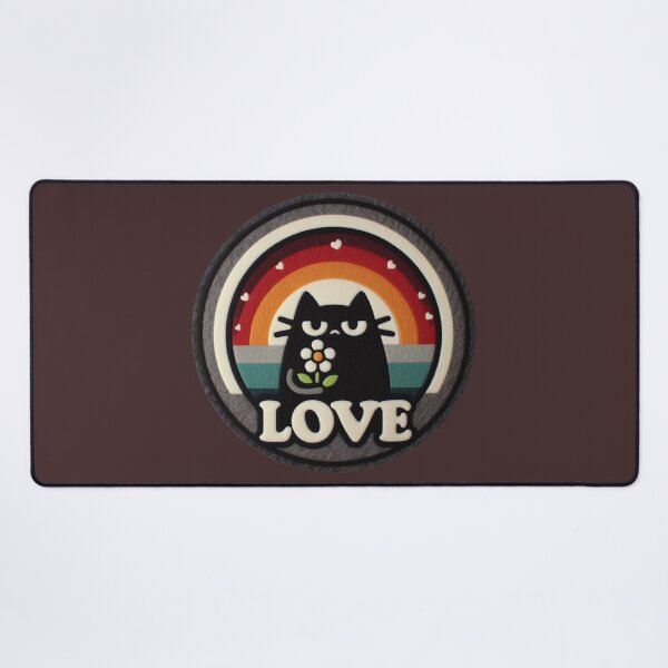 Item preview, Kawaii Cat Flower Love Felt designed and sold by GALUMARKET.