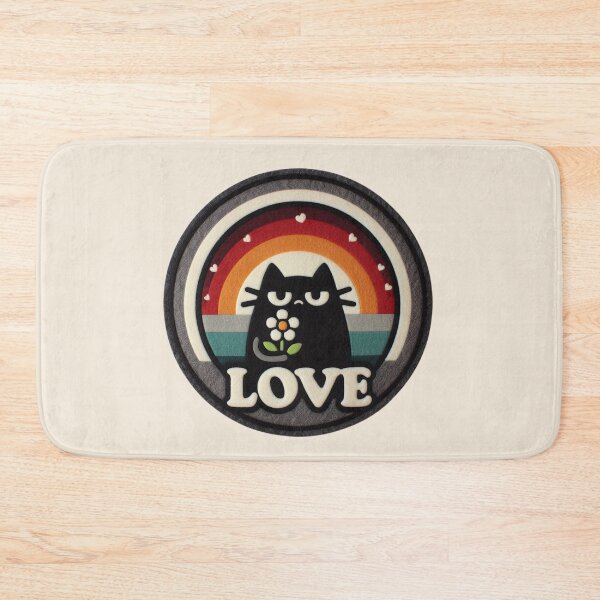 Item preview, Kawaii Cat Flower Love Felt designed and sold by GALUMARKET.