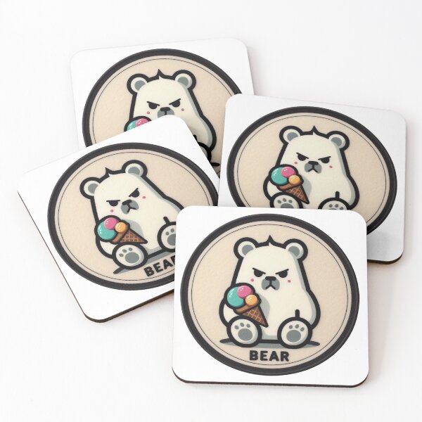 Item preview, Kawaii Bear Ice Cream Bear Felt designed and sold by GALUMARKET.