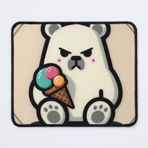 Item preview, Kawaii Bear Ice Cream Bear Felt designed and sold by GALUMARKET.