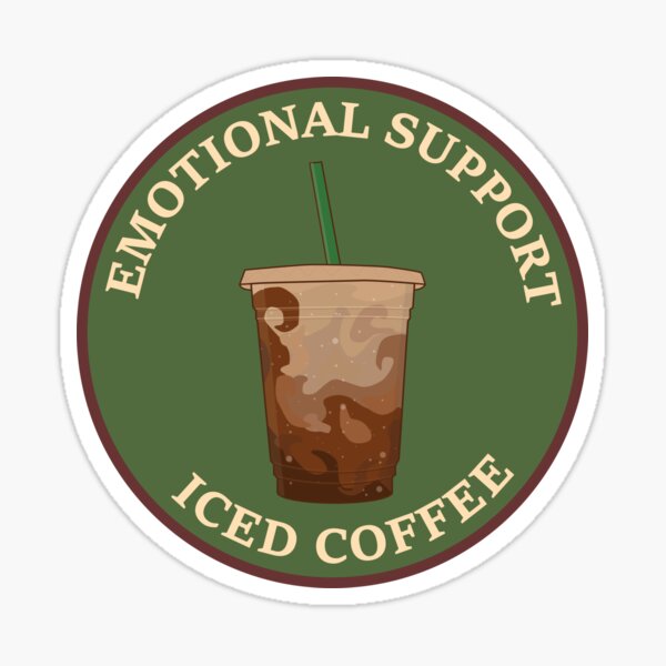 Item preview, Emotional Support Iced Coffee designed and sold by ColorBlockShop.